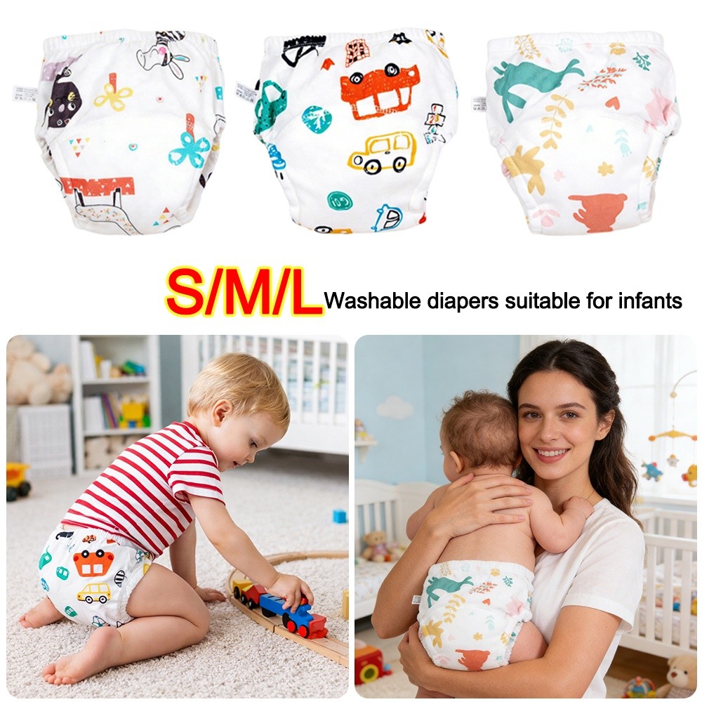 กางเกงฝึกขับถ่ายผ้าฝ้ายนุ่มสบา - Toddler Training Pants Leak Proof บทวิจารณ์และราคา