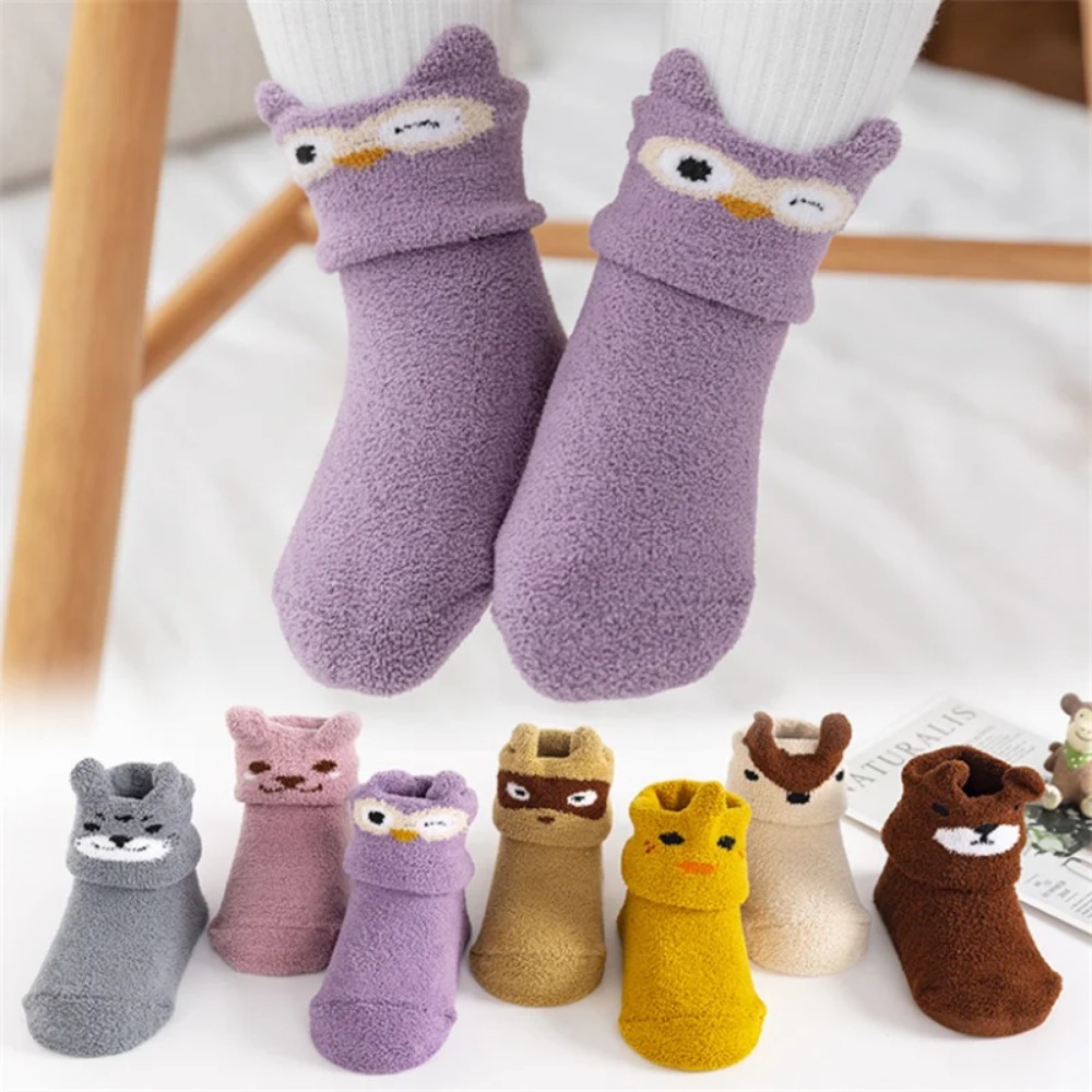 ถุงเท้าเด็กกันลื่นสีเทา 1 คู่  - Unisex Baby Socks Non Slip บทวิจารณ์และราคา