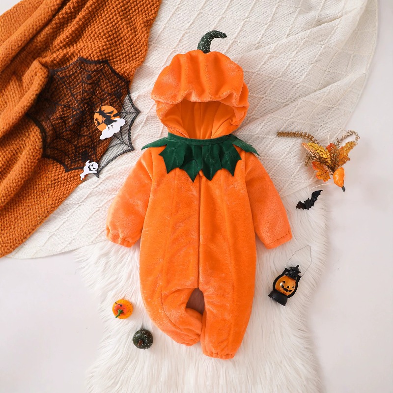 ชุดรอมเปอร์เด็กแรกเกิดลายฟักทอ - Cotton Baby Onesies Zipper บทวิจารณ์และราคา