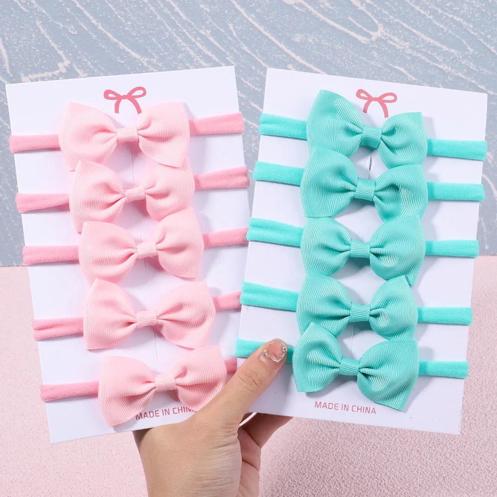 5 ชิ้น/เซ็ตสาวสีทึบ Bowknot สํ - Baby Gear บทวิจารณ์และราคา