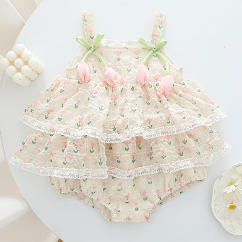 ชุดบอดี้สูทเด็กผู้หญิงลายดอกไม - Newborn Baby Girl Romper Floral บทวิจารณ์และราคา