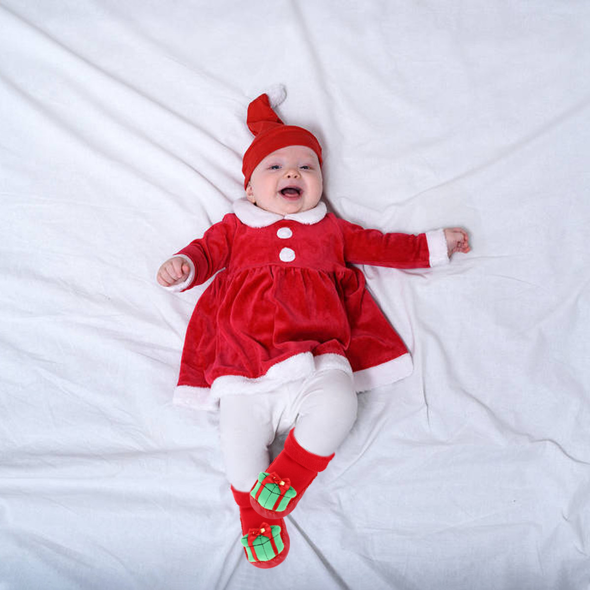 ถุงเท้าเด็กเล็กกันลื่น 1 คู่ ถ - Unisex Baby Socks Non Slip บทวิจารณ์และราคา