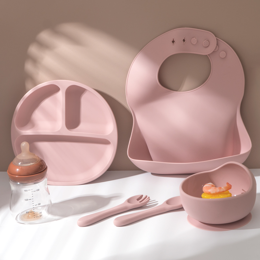 5 ชิ้นเด็กซิลิโคนชุดให้อาหารรอ - Waterproof Baby Bibs Silicone บทวิจารณ์และราคา