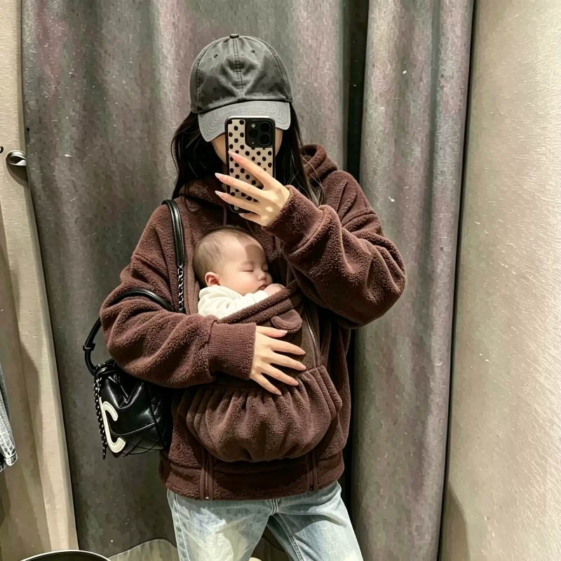 เสื้อคลุมมีฮู้ดบุขนแกะสำหรับคุ - Maternity Wear บทวิจารณ์และราคา