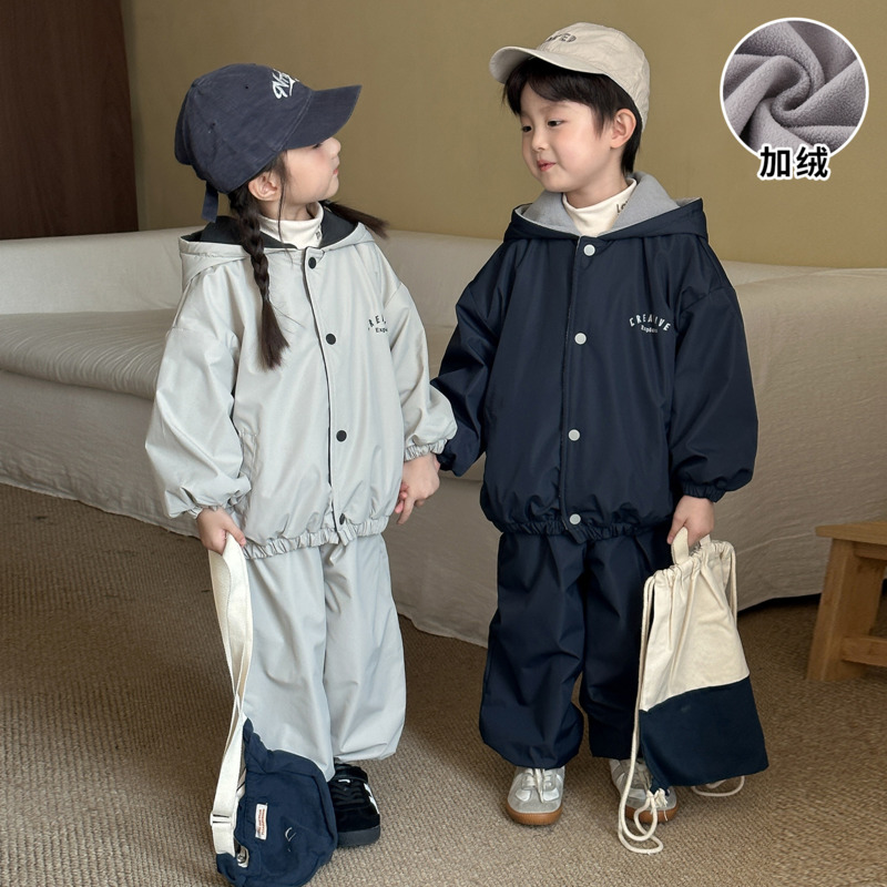 ชุดเสื้อฮู้ด 2 ชิ้น สำหรับเด็ก - Toddler Boy Winter Fleece Jacket บทวิจารณ์และราคา