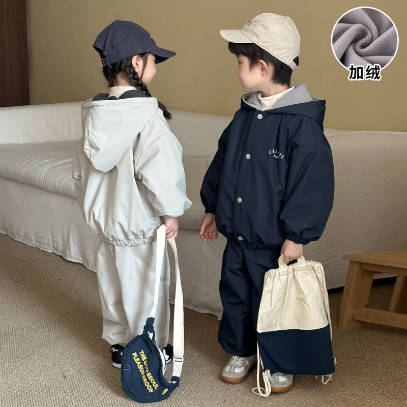 ชุดเสื้อฮู้ด 2 ชิ้น สำหรับเด็ก - Toddler Boy Winter Fleece Jacket บทวิจารณ์และราคา