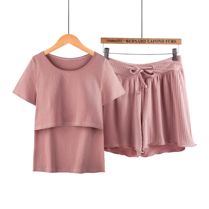 ฤดูร้อนนุ่มเรยอน Pjs ชุดนอนยกข - Maternity Wear บทวิจารณ์และราคา