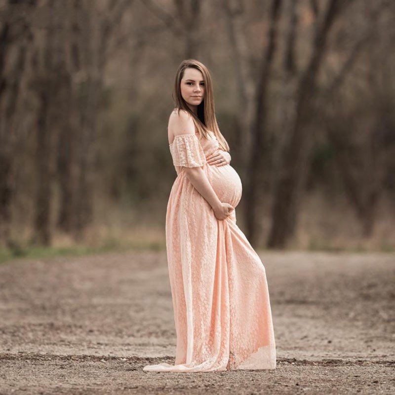 หญิงตั้งครรภ์ปิดไหล่ Ruffle แข - Maternity Wear บทวิจารณ์และราคา