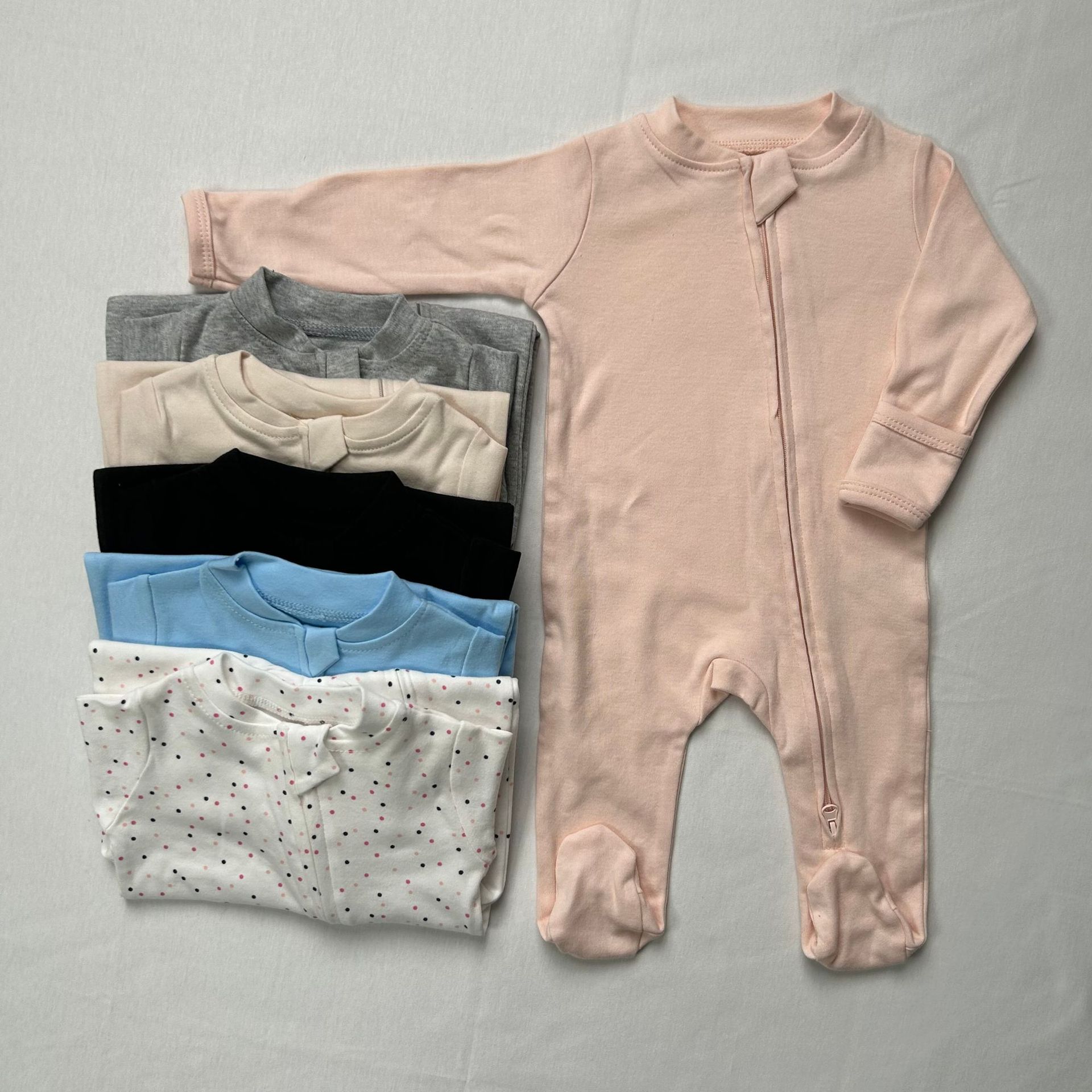ชุดหมีเด็กอ่อนแบบสามเหลี่ยม ใส - Cotton Baby Onesies Zipper บทวิจารณ์และราคา