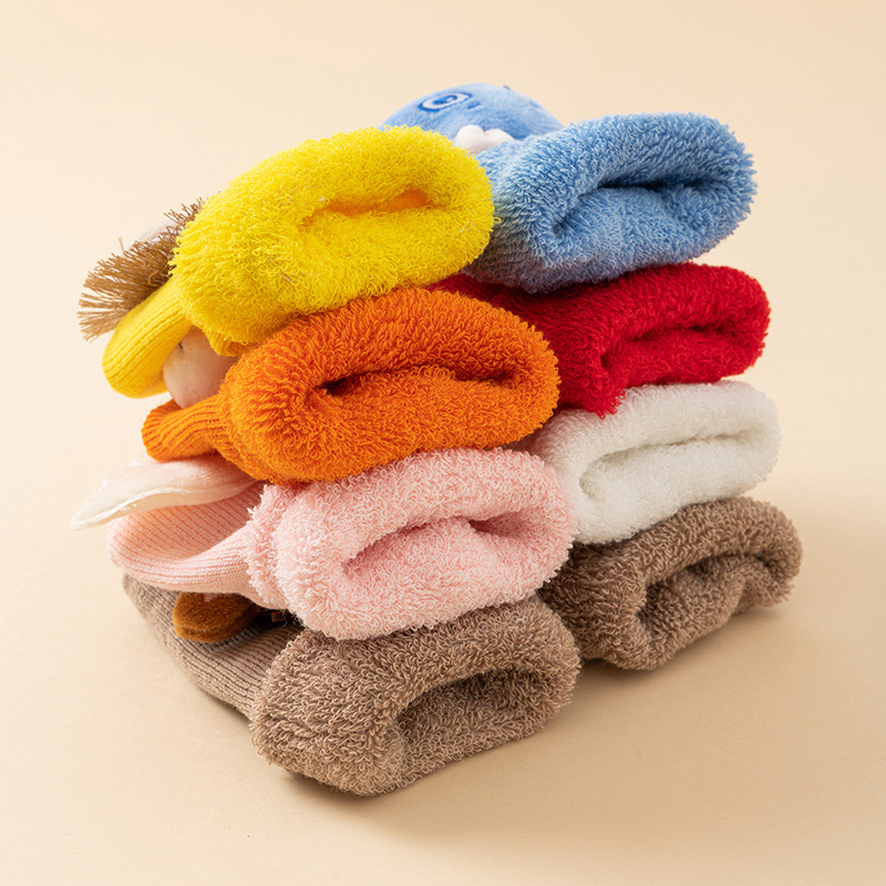 1/3/5 คู่ ถุงเท้าเด็กหนานุ่มแบ - Unisex Baby Socks Non Slip บทวิจารณ์และราคา