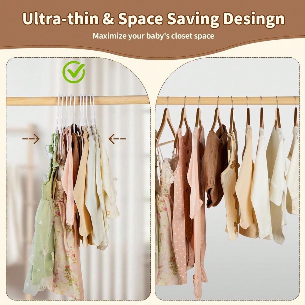 70 100 แพ็คไม้แขวนเสื้อเด็ก ไม - Baby Clothes บทวิจารณ์และราคา